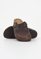 BIRKENSTOCK Ciabatte marroni per uomo e donna modello Boston 860133 . BIRKENSTOCK 