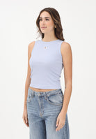 CALVIN KLEIN JEANS Canotta celeste da donna con logo LV047C201GTKF . CALVIN KLEIN JEANS 