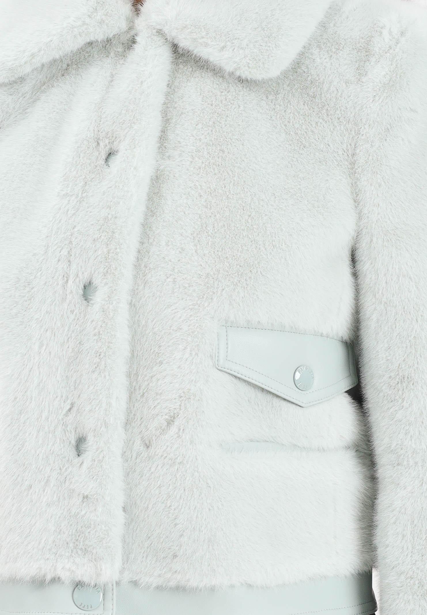 PATRIZIA PEPE Pellicciotto verde acqua da donna 8O0204E073 G613 PATRIZIA PEPE 