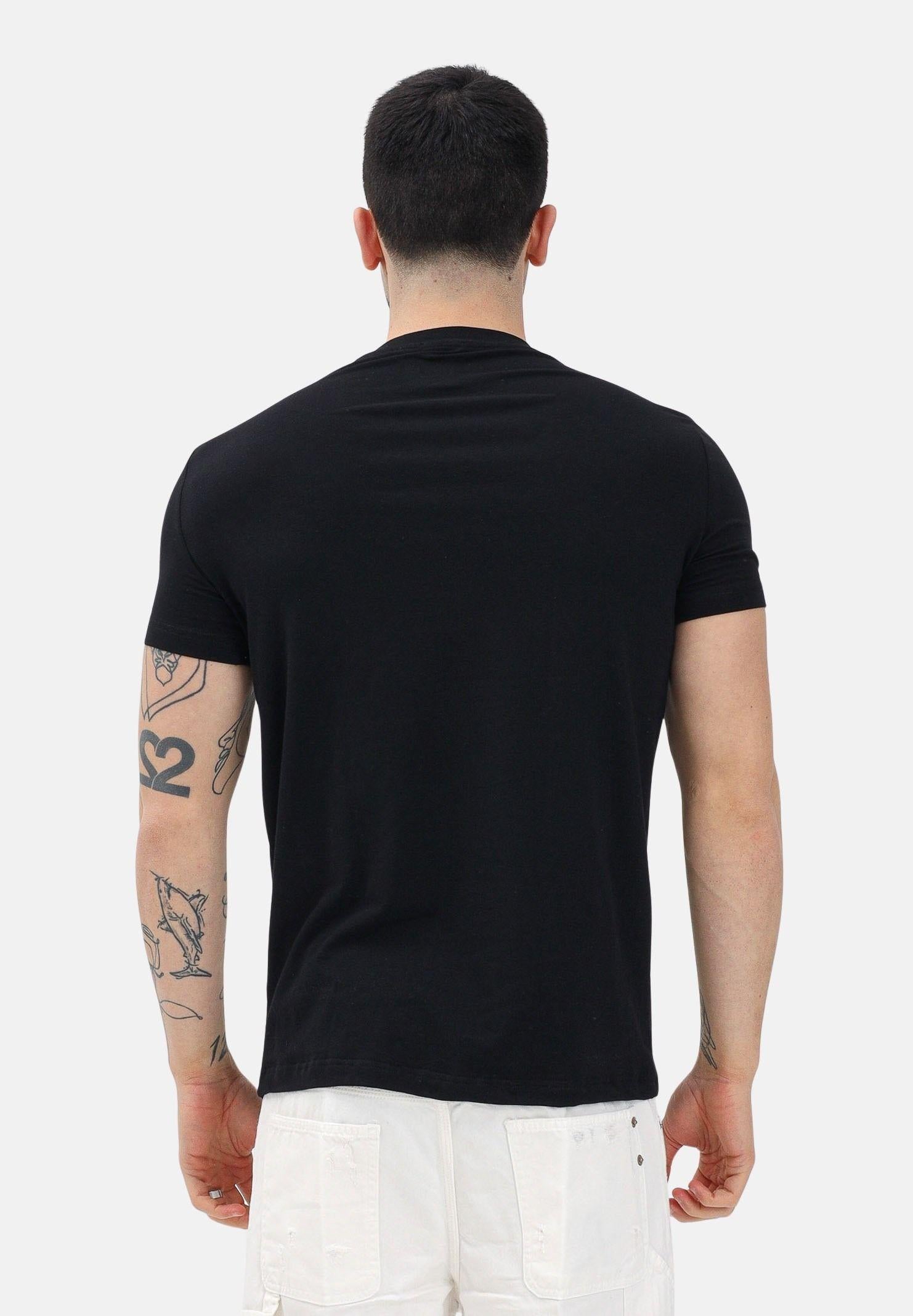 DSQUARED2 T-shirt a manica corta nera da uomo con logo DCX250070 001 DSQUARED2 
