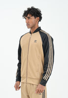 ADIDAS ORIGINALS Felpa con zip Adicolor Classics SST beige e nera da uomo JY1292  ADIDAS ORIGINALS 
