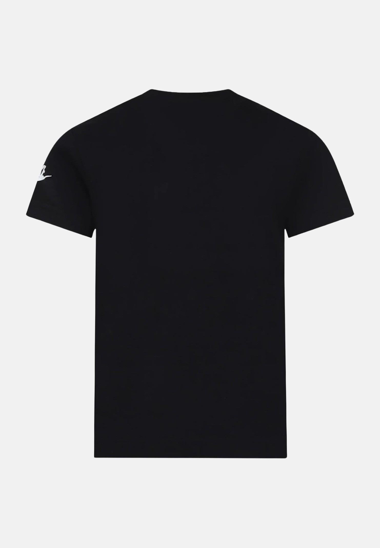 NIKE T-shirt a manica corta nera per bambino e bambina con stampa logo 86J575 K25 NIKE 