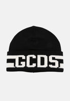 GCDS Berretto nero per uomo e donna con logo B2JU5818AL9 99 GCDS 