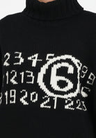 MAISON MARGIELA Abito corto nero per donna e ragazza con maxi logo M60848MM06M M6900 MAISON MARGIELA 