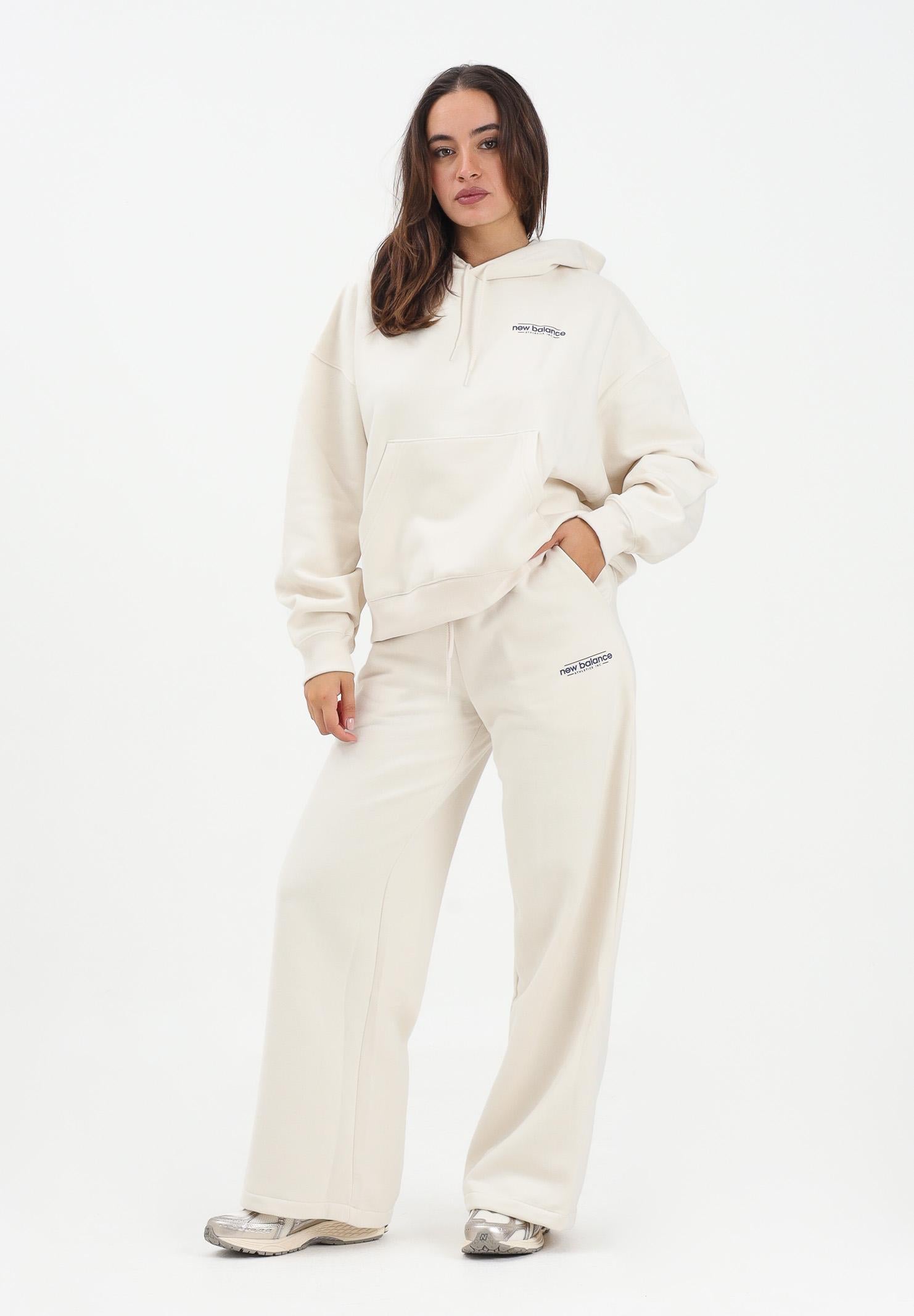 NEW BALANCE Pantalone sportivo panna da donna con logo WP53903LIN  NEW BALANCE 