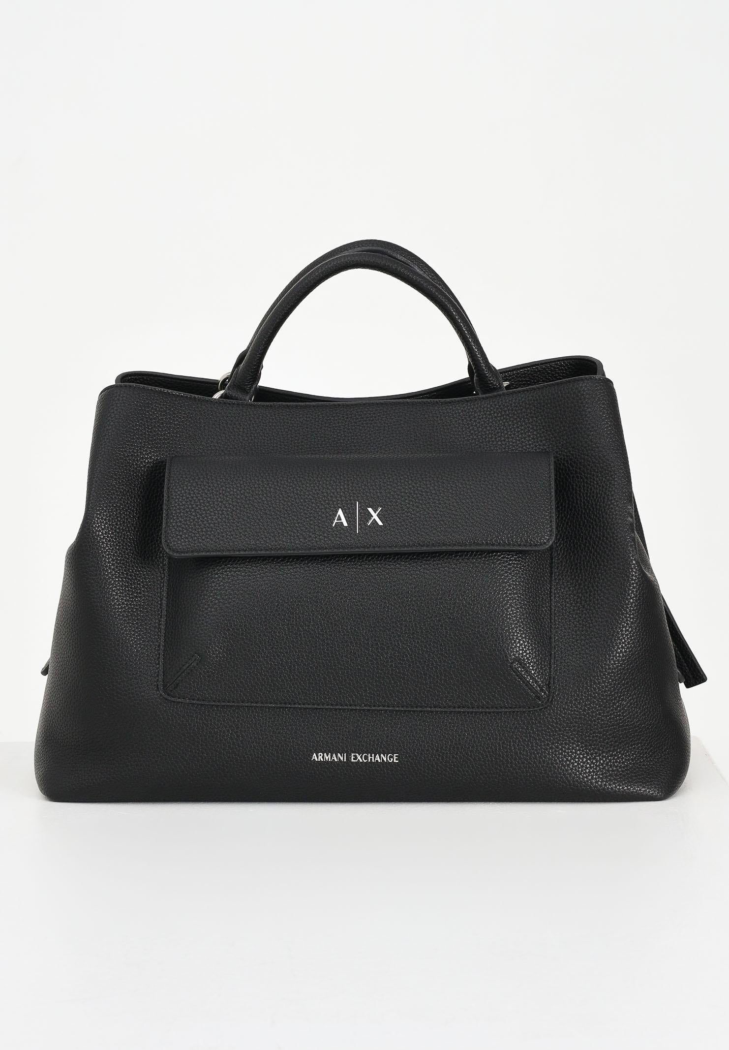 ARMANI EXCHANGE Shopper nera da donna con tasca e logo XW001542AF17019 UC001 ARMANI EXCHANGE 