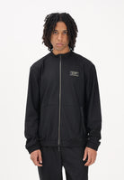 EA7 Felpa con zip nera da uomo con lavorazione micro-texture 7M001338AF21099 UC001 EA7 
