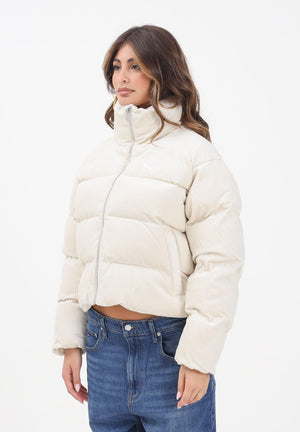 PUMA Piumino in velluto a coste Wardrobe Essentials panna da donna 632171 87 PUMA 