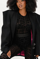 VERSACE JEANS COUTURE Body nero da donna con motivo Liquify Logomania 79HAM221JS490 899 VERSACE JEANS COUTURE 