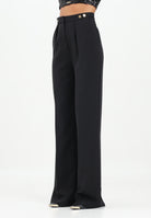 ELISABETTA FRANCHI Pantalone elegante nero da donna con accessorio gioiello PA09956E2 110 ELISABETTA FRANCHI 