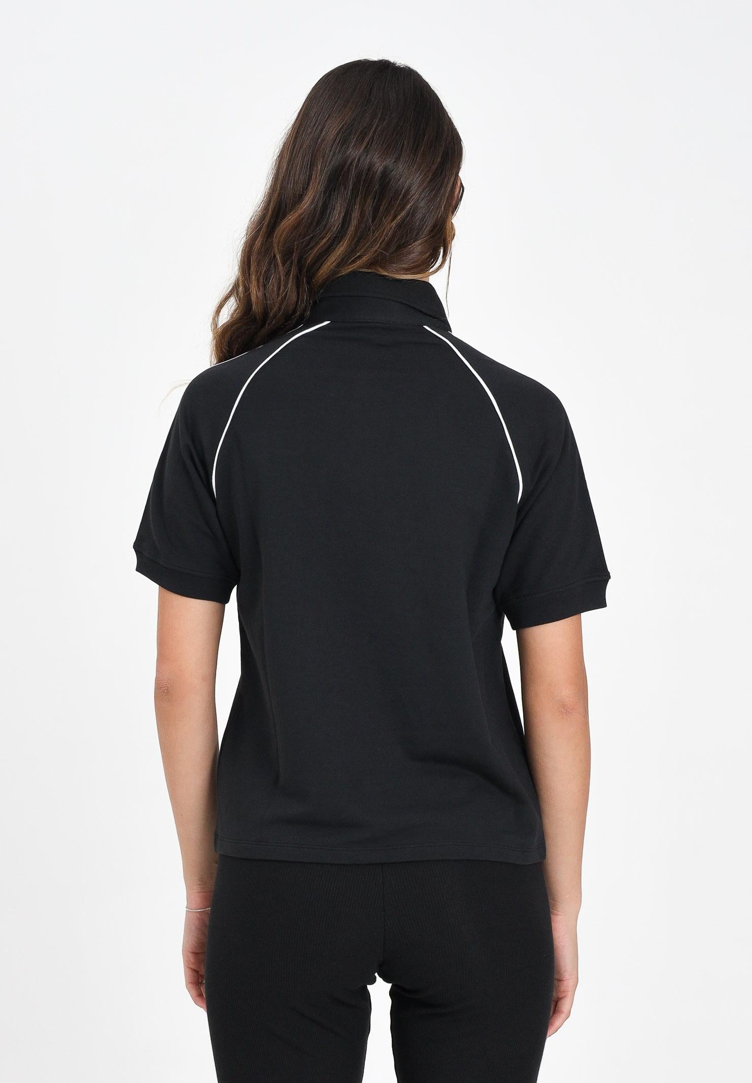 ADIDAS ORIGINALS Polo a manica corta SST Adicolor nera da donna JX7802  ADIDAS ORIGINALS 