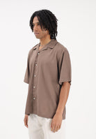 SELECTED HOMME Camicia a manica corta marrone da uomo 16091381 CHCH SELECTED HOMME 