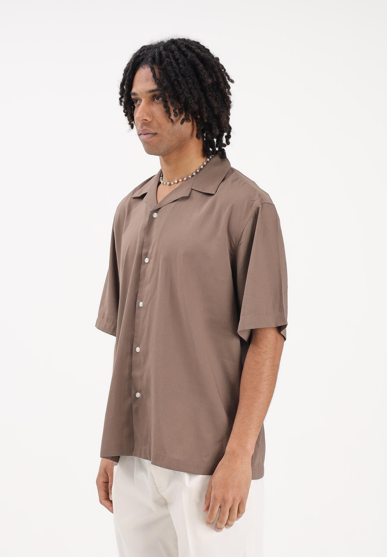 SELECTED HOMME Camicia a manica corta marrone da uomo 16091381 CHCH SELECTED HOMME 