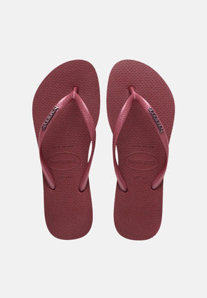 HAVAIANAS Infradito Slim Logo Metallic bordeaux da donna 4119875 9339 HAVAIANAS 