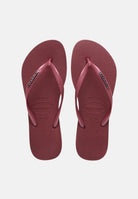 HAVAIANAS Infradito Slim Logo Metallic bordeaux da donna 4119875 9339 HAVAIANAS 