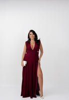 ELISABETTA FRANCHI Abito lungo ciliegia da donna in jersey lurex ABR1556E2 EA5 ELISABETTA FRANCHI 