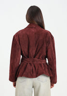 VICOLO Giubbotto in camoscio bordeaux da donna TF0269 FU38 VICOLO 