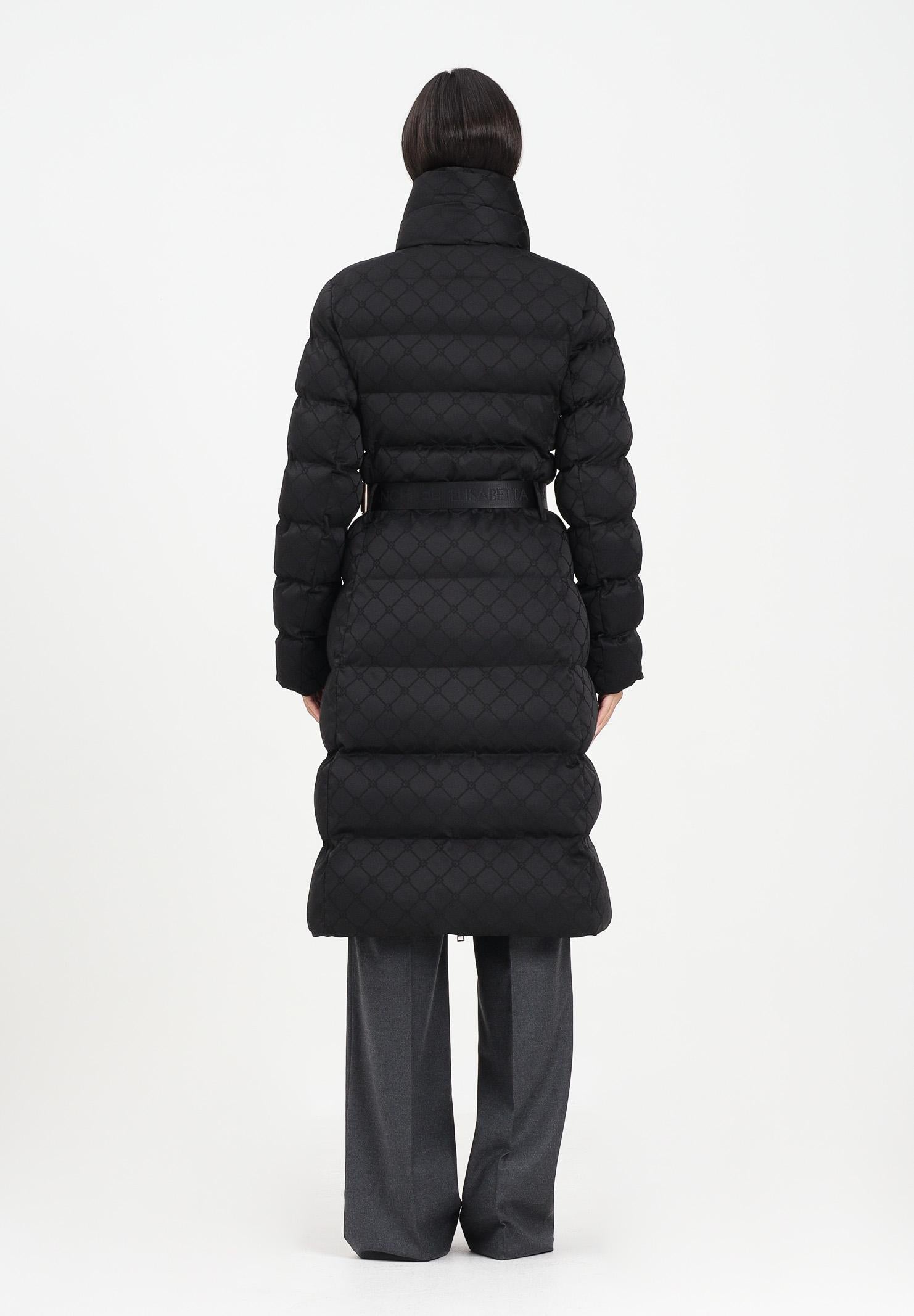 ELISABETTA FRANCHI ブラックロングコート ELISABETTA FRANCHI(エリザベッタ フランキ) コート(レディース