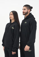 LACOSTE Felpa con cappuccio Loose Fit nera per uomo e donna SH2754 031 LACOSTE 