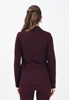 VICOLO Giacca doppiopetto bordeaux da donna con rever in raso TF0307 FU38 VICOLO 