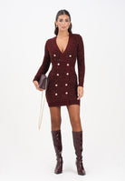 ELISABETTA FRANCHI Abito corto bordeaux da donna con paillettes AM15Q56E2 CG3 ELISABETTA FRANCHI 