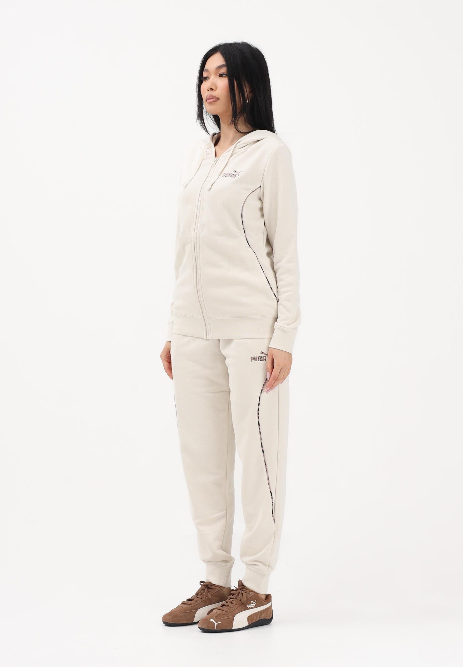 PUMA Tuta sportiva Ess+ Animal FZ panna da donna<BR/> 694708 87 PUMA 