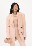ELISABETTA FRANCHI Giacca doppiopetto nude da donna in crêpe leggero e raso GI24163E2 EA1 ELISABETTA FRANCHI 
