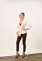 ELISABETTA FRANCHI Giacca doppiopetto latte da donna in doppio crêpe<BR/> GI17456E2 DZ9 ELISABETTA FRANCHI 