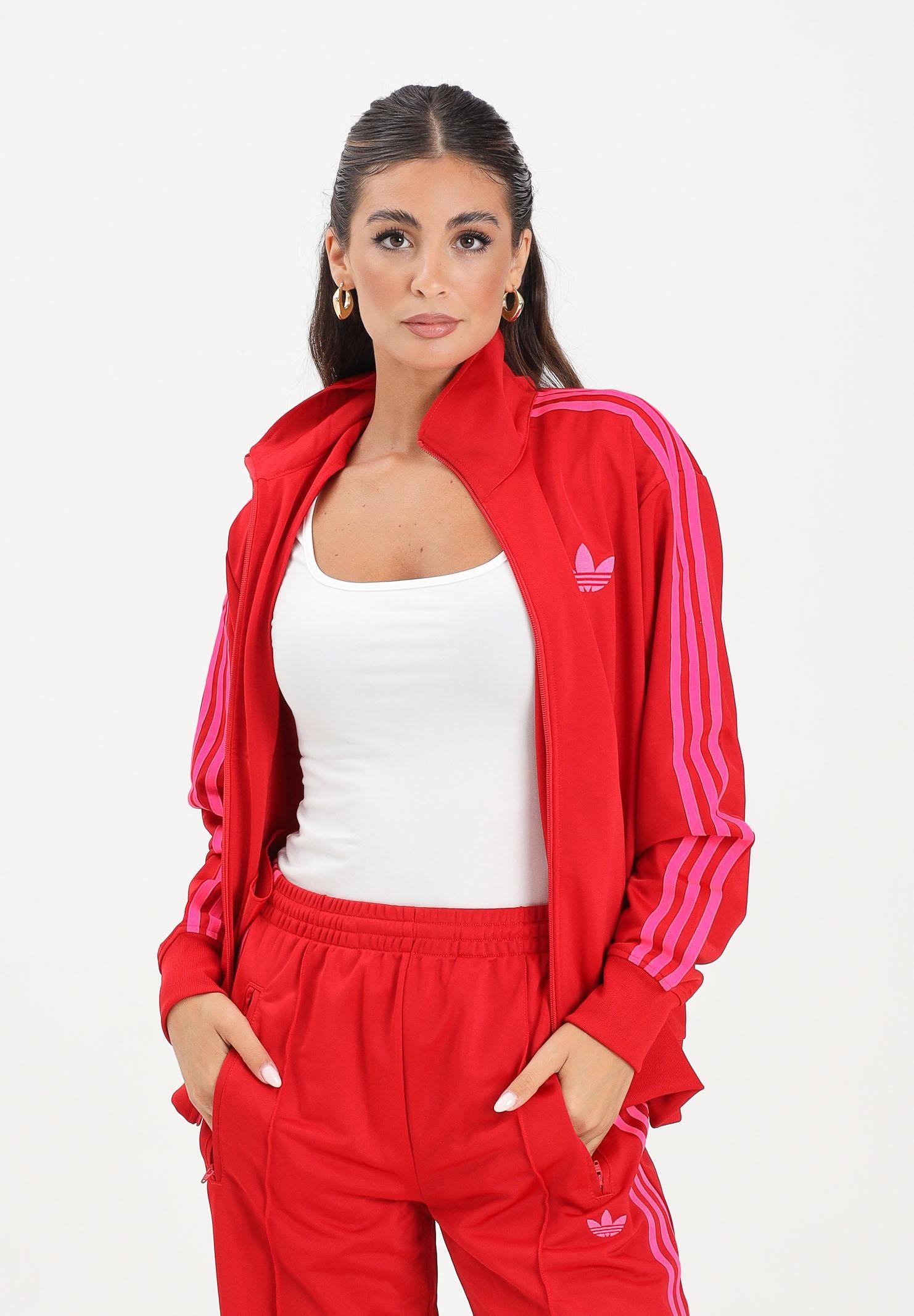 ADIDAS ORIGINALS Felpa con zip Adicolor Classic Firebird Loose rossa da donna JW3665  ADIDAS ORIGINALS 