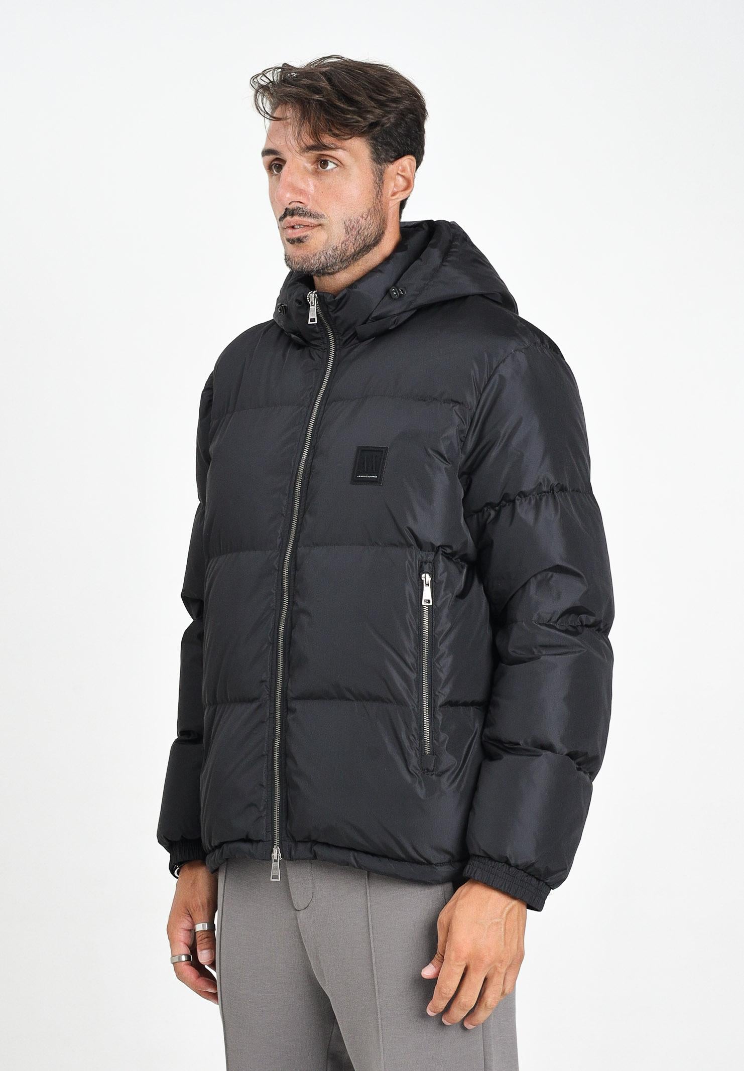 ARMANI EXCHANGE Piumino nero da uomo con logo XM000348AF12286 UC001 ARMANI EXCHANGE 