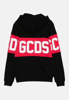 GCDS felpa con cappuccio nera pr bambino e bambina B2KU1926BA2 99 GCDS 