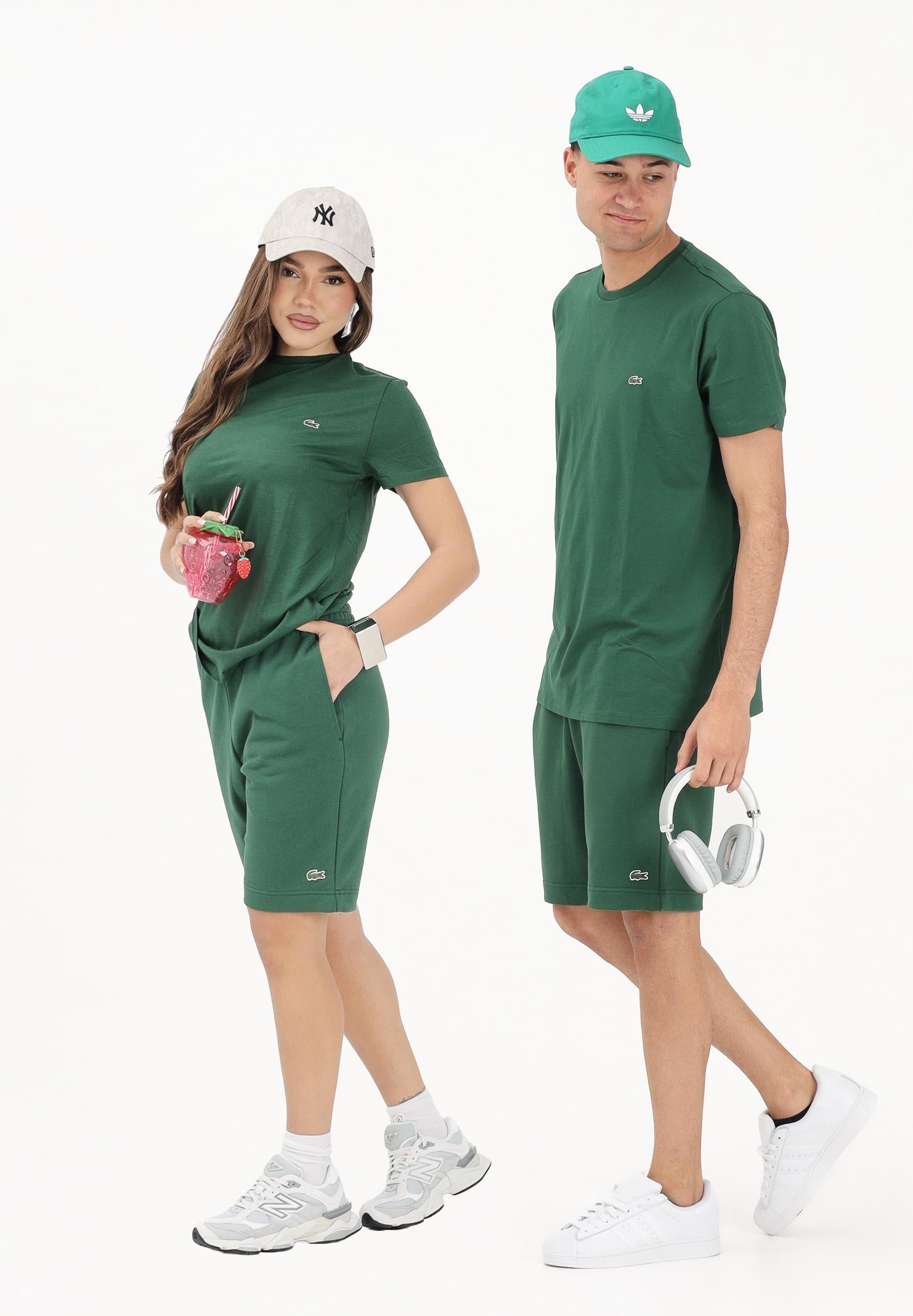 LACOSTE Shorts sportivo verde per uomo e donna con logo GH9860 132 LACOSTE 