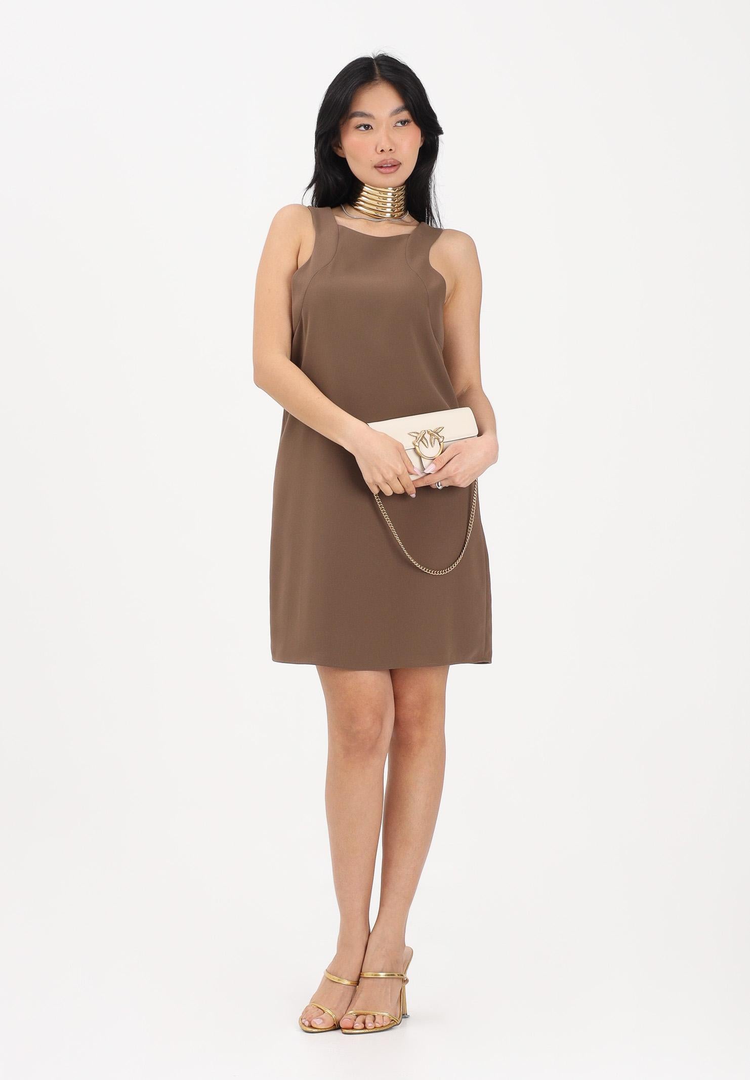 ARMANI EXCHANGE Abito corto marrone da donna XW002304AF21529 U6136 ARMANI EXCHANGE 