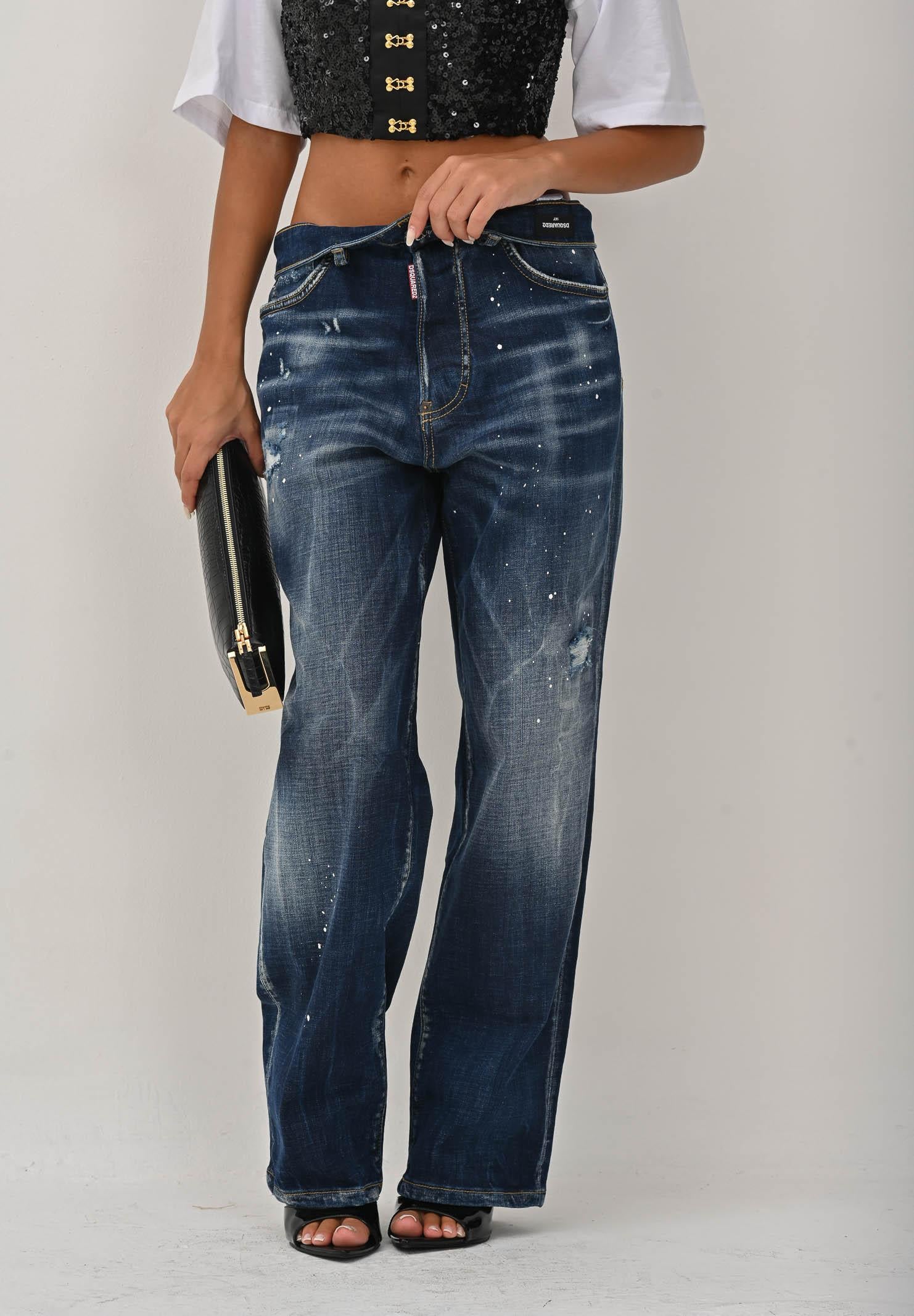 DSQUARED2 Jeans Moose Lost in denim blu per donna, ragazzi e bambini DQ3082D0AEJ DQ01 DSQUARED2 