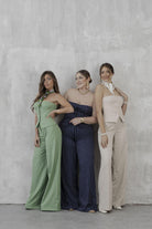 SANTAS Pantalone APPLE PIE beige da donna con motivo gessato PV25018 BEIGE SANTAS 