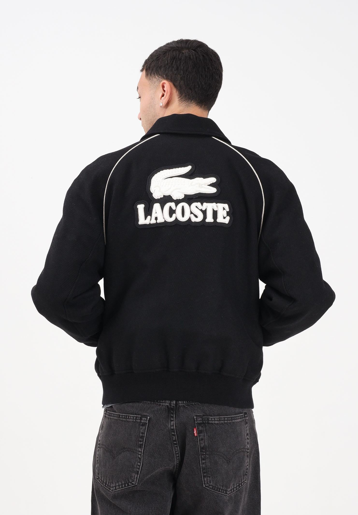 LACOSTE Bomber nero da uomo con patch logo BH5841 031 LACOSTE 
