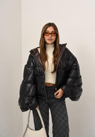 VICOLO Piumino nero da donna con manica a pipistrello TF0052 FFNE VICOLO 