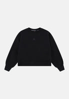 JORDAN Felpa girocollo nera da bambina con logo 45F583 023 JORDAN 