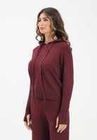 HINNOMINATE Maglia con cappuccio bordeaux da donna HMABW02123 RS02 HINNOMINATE 