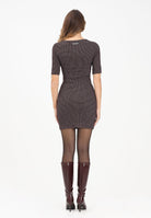 PATRIZIA PEPE Abito corto bordeaux da donna con microfantasia 8A1532A625 FG12 PATRIZIA PEPE 