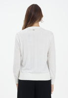 ARMANI EXCHANGE Maglionciono girocollo bianco da donna con logo all-over XW001317AF16619 F0060 ARMANI EXCHANGE 