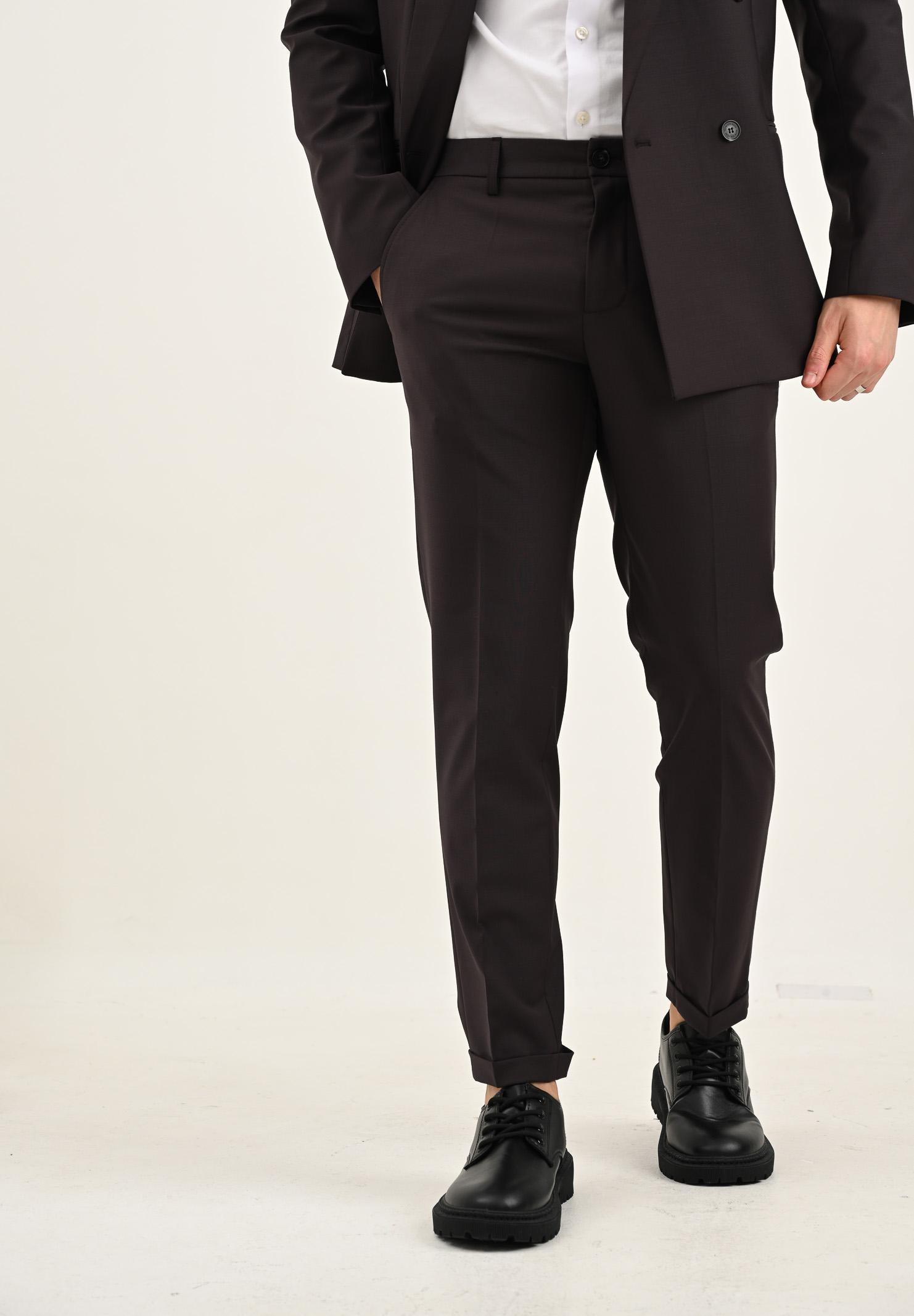 PATRIZIA PEPE Pantalone elegante color vino da uomo 5PA429A1WK B867 PATRIZIA PEPE 