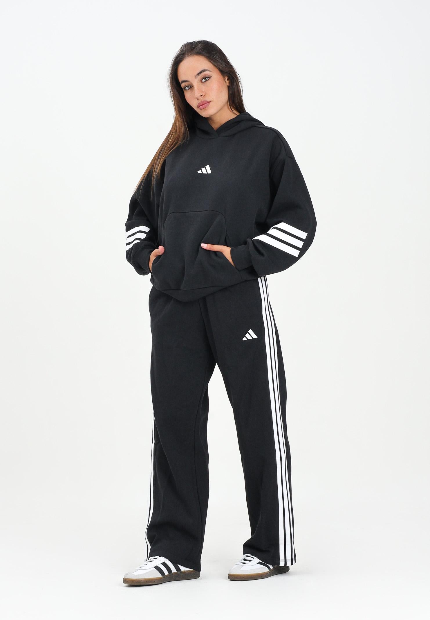 ADIDAS PERFORMANCE Pantalone sportivo Essentials 3-Stripes Open-Hem Fleece nero da donna JE1300  ADIDAS PERFORMANCE 
