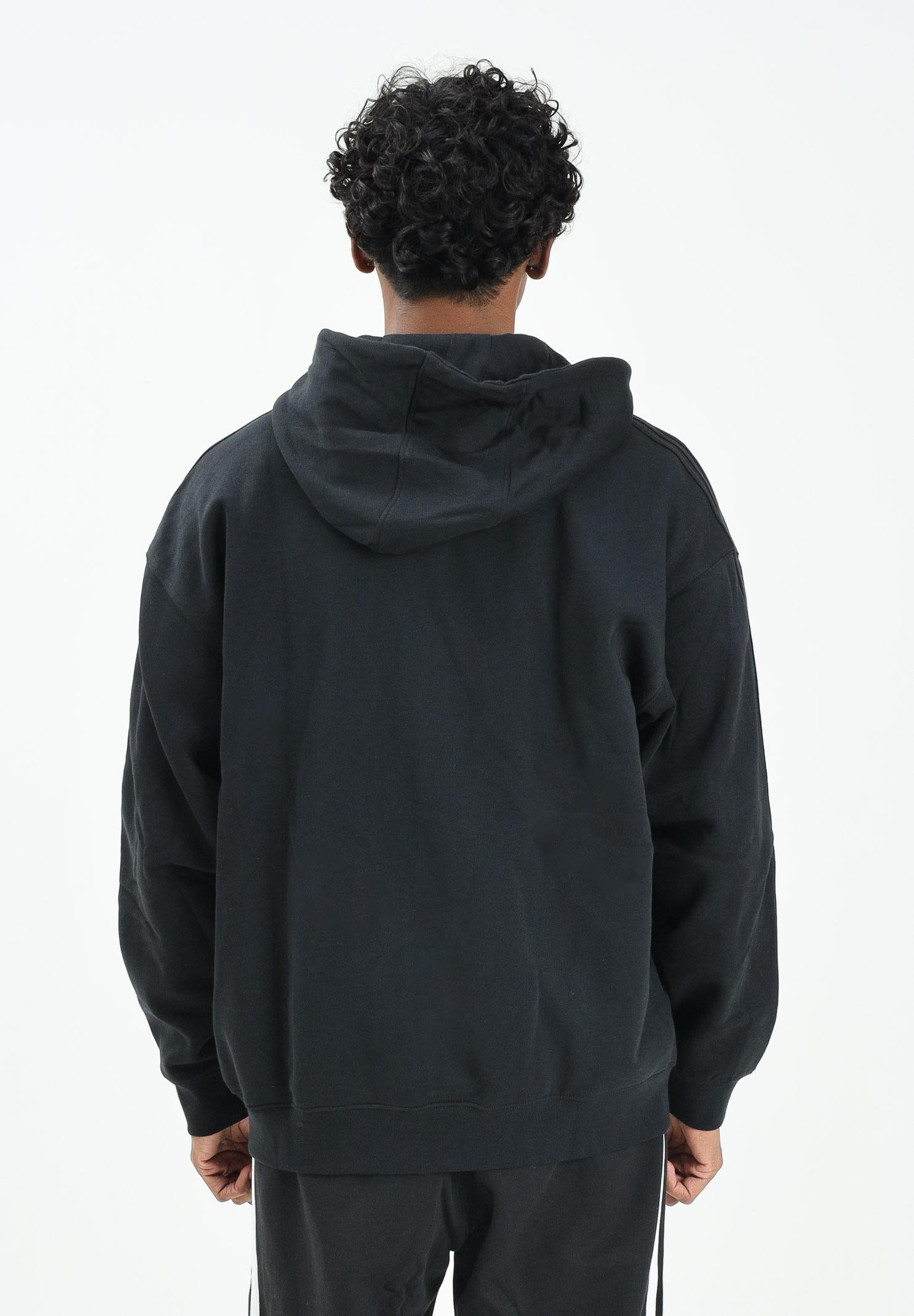 ADIDAS ORIGINALS Felpa con zip adidas adicolor Oversize nera da uomo JW8367  ADIDAS ORIGINALS 