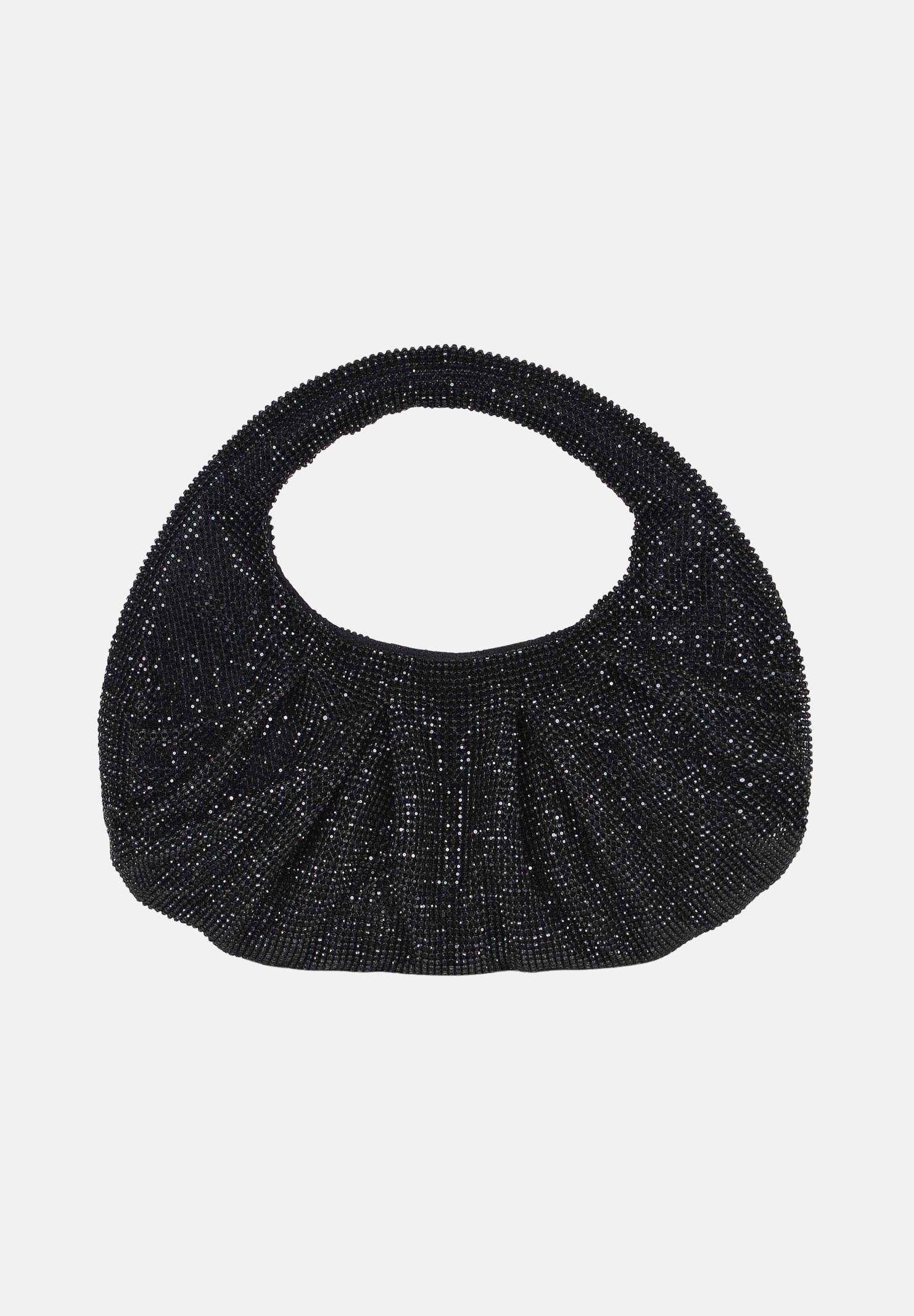 TWENTY FOURHAITCH Borsa a mano nera da donna con strass LB1006262P NE TWENTY FOURHAITCH 