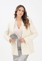 PATRIZIA PEPE Giacca in misto lana panna da donna 2S1533A654 W405 PATRIZIA PEPE 