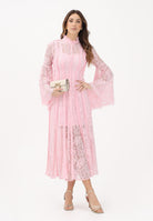 ODI ODI Abito midi rosa da donna realizzato in pizzo floreale ARBOREA110S6 G8 ODI ODI 