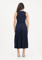 LACOSTE Abito midi blu da donna con gonna plissettata EF2432 166 LACOSTE 