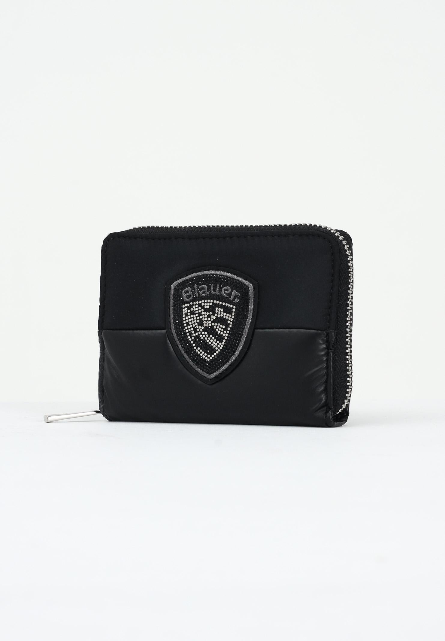 BLAUER Portafogli nero da donna con imbottitura e logo F5PALM03PAD BLK BLAUER 