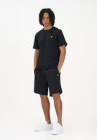 LYLE & SCOTT Shorts sportivo nero da uomo con patch logo golden eagle ML414VOG Z865 LYLE & SCOTT 